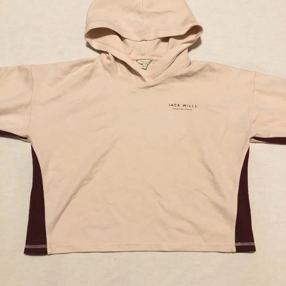 Jack Wills Womens Crop Hoodie  Sweatshirt Size 8 - Picture 6 of 16
